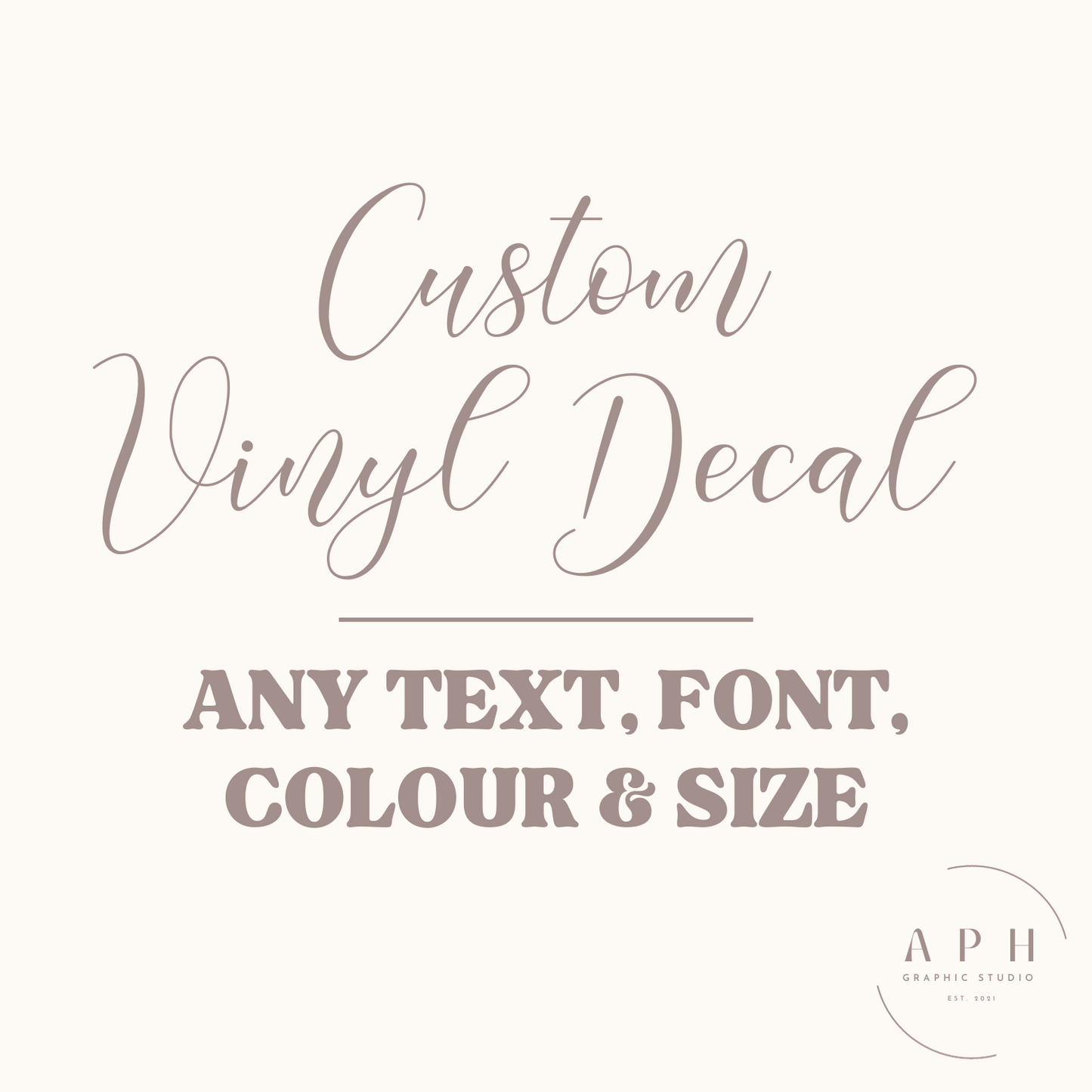 Custom Vinyl Decal