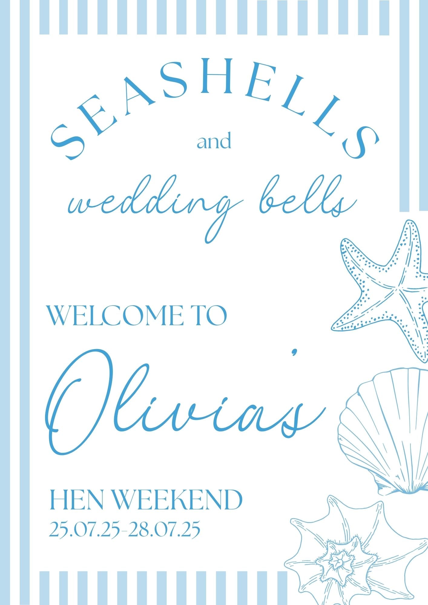 Seashells & Wedding Bells - Digital File