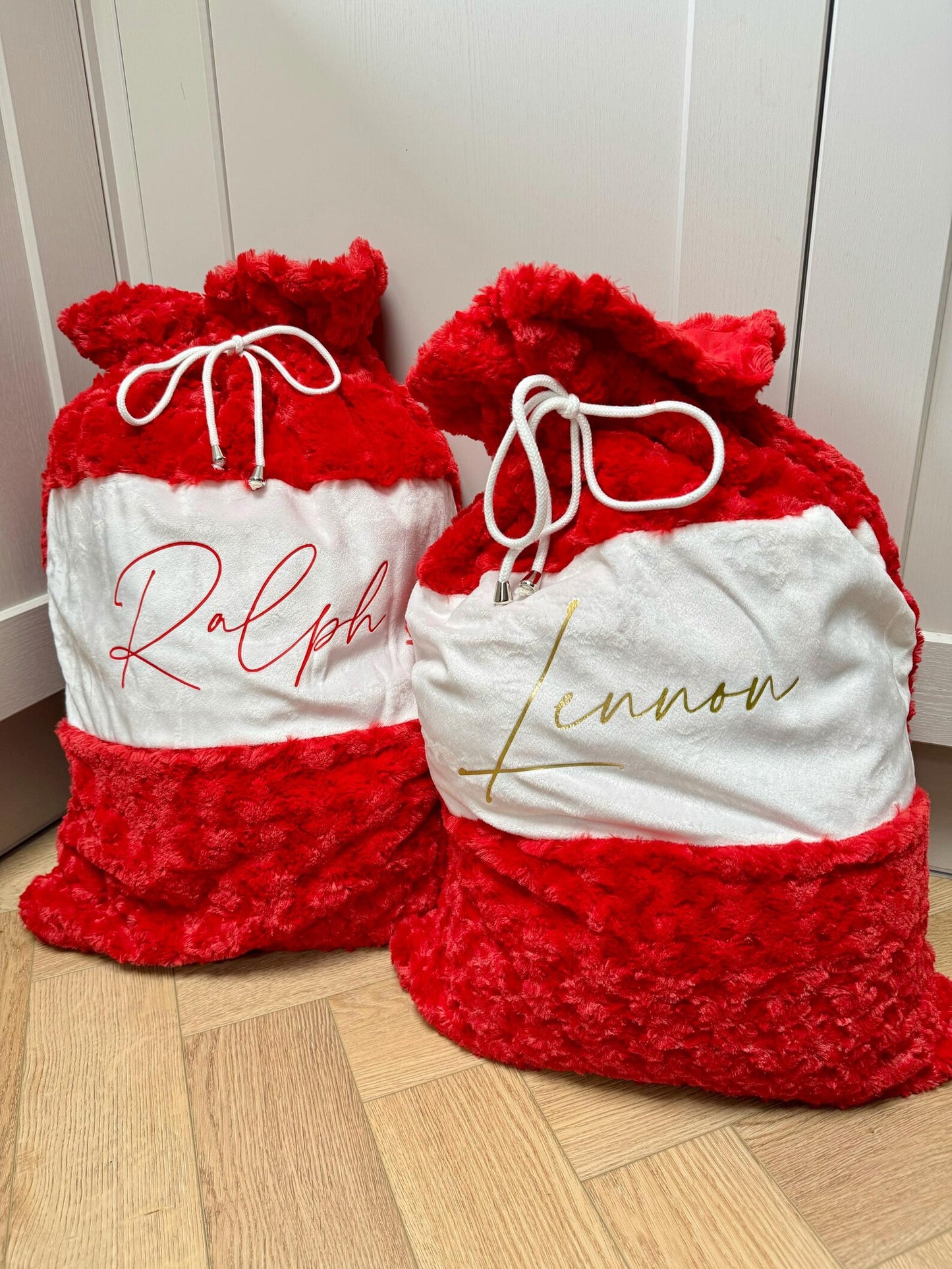 Personalised Red Plush Santa Sack
