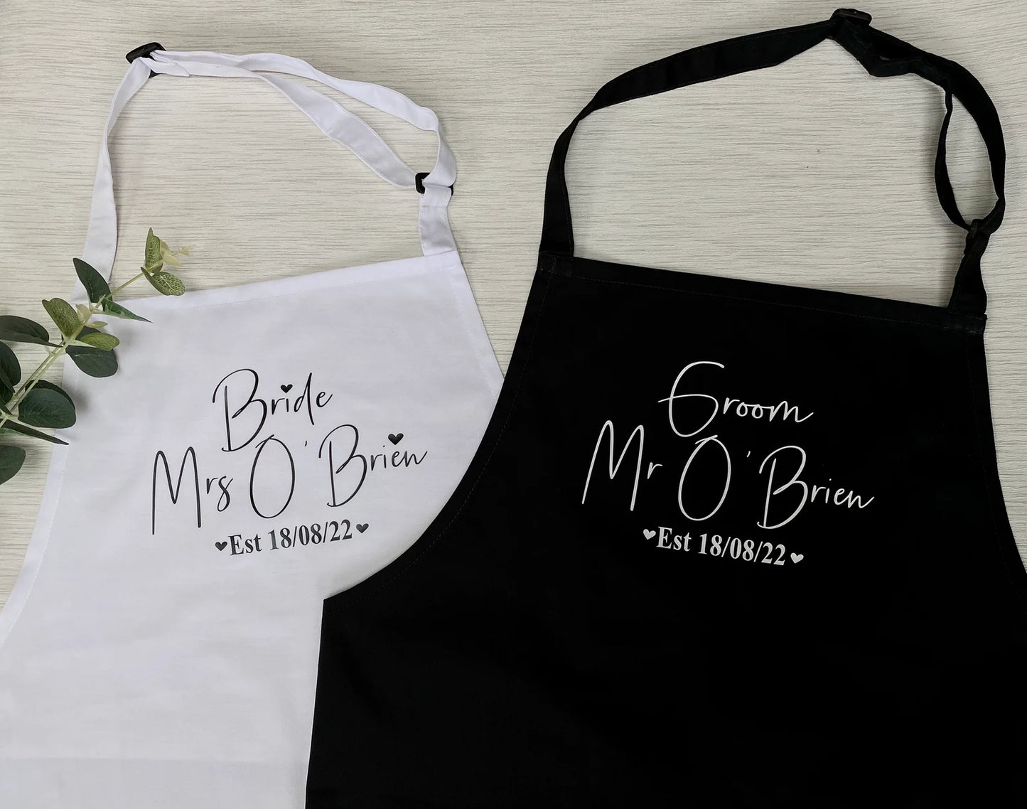 Personalised wedding apron