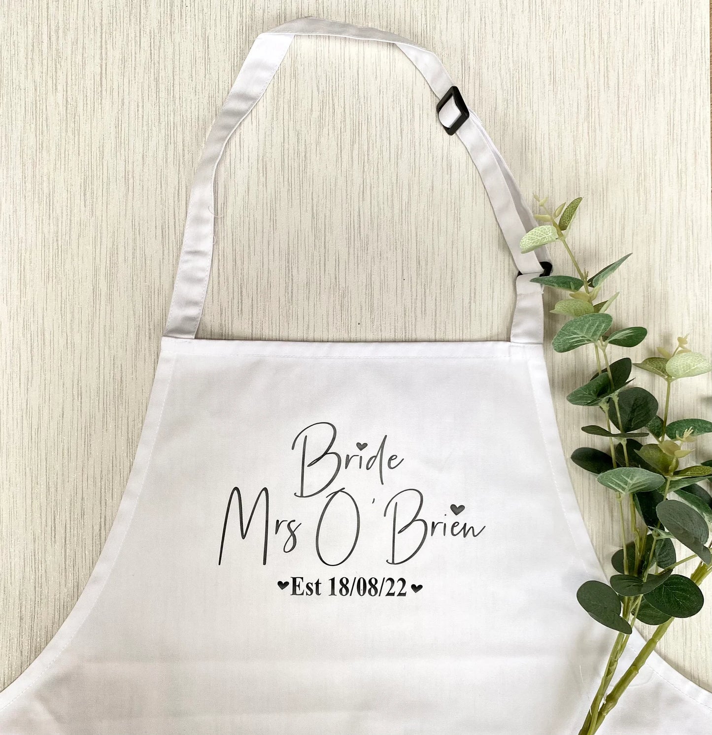 Personalised wedding apron