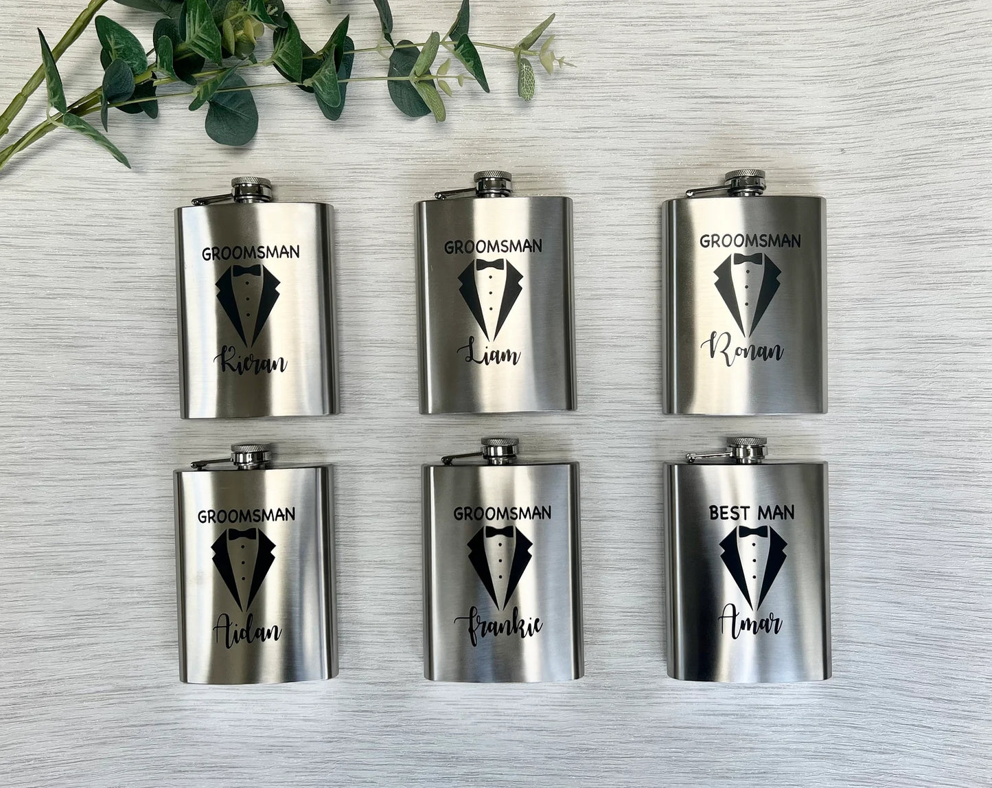 Groomsman hip flask decal