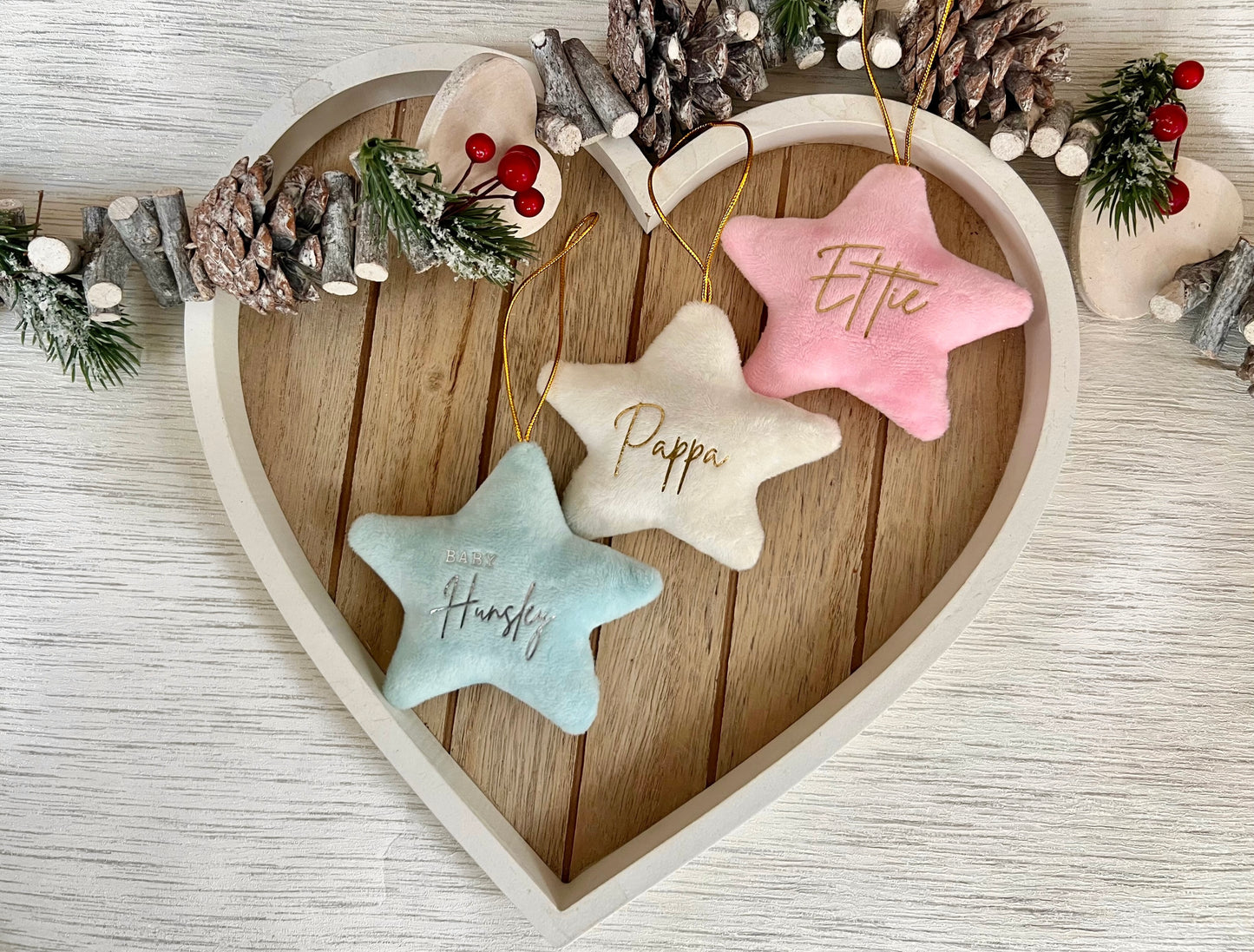Personalised Plush Star Hanging Decoration