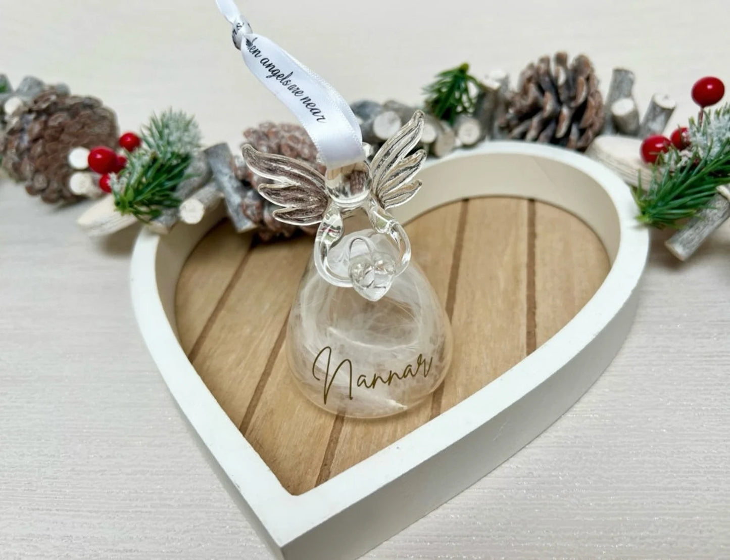 Personalised Glass Angel Bauble