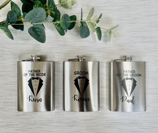 Personalised Groomsmen Hip Flask Sticker