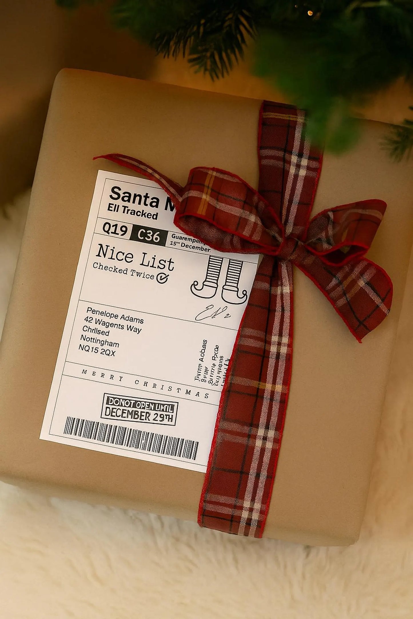Santa/Elf Mail 6x4" Label