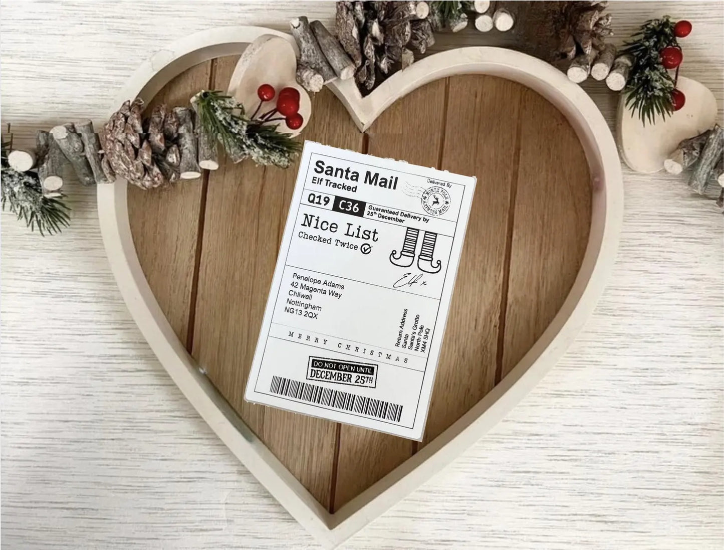 Santa/Elf Mail 6x4" Label