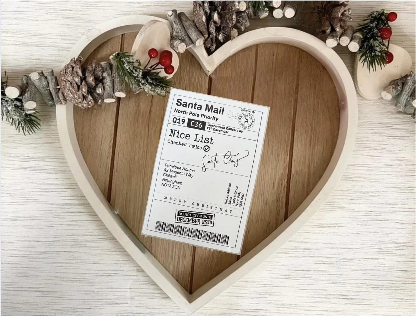 Santa/Elf Mail 6x4" Label