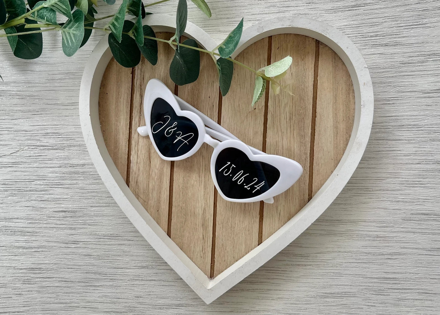 Personalised Initial & Date Script Sunglasses Vinyl