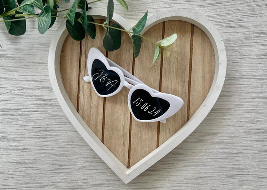 Personalised Initial & Date Script Sunglasses Vinyl
